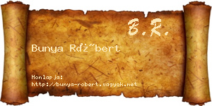 Bunya Róbert névjegykártya