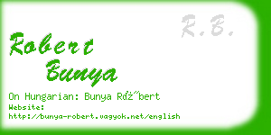 robert bunya business card